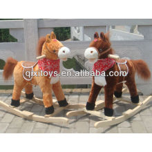 childern animal rider toy brown plush rocking horse